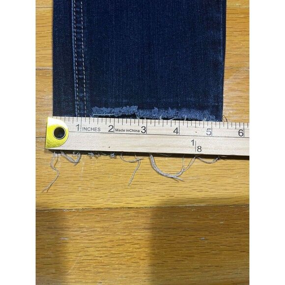 Harper Jeans Women's Size 28 Blue Mid Rise Skinny Denim Distressed Frayed - Picture 8 of 8